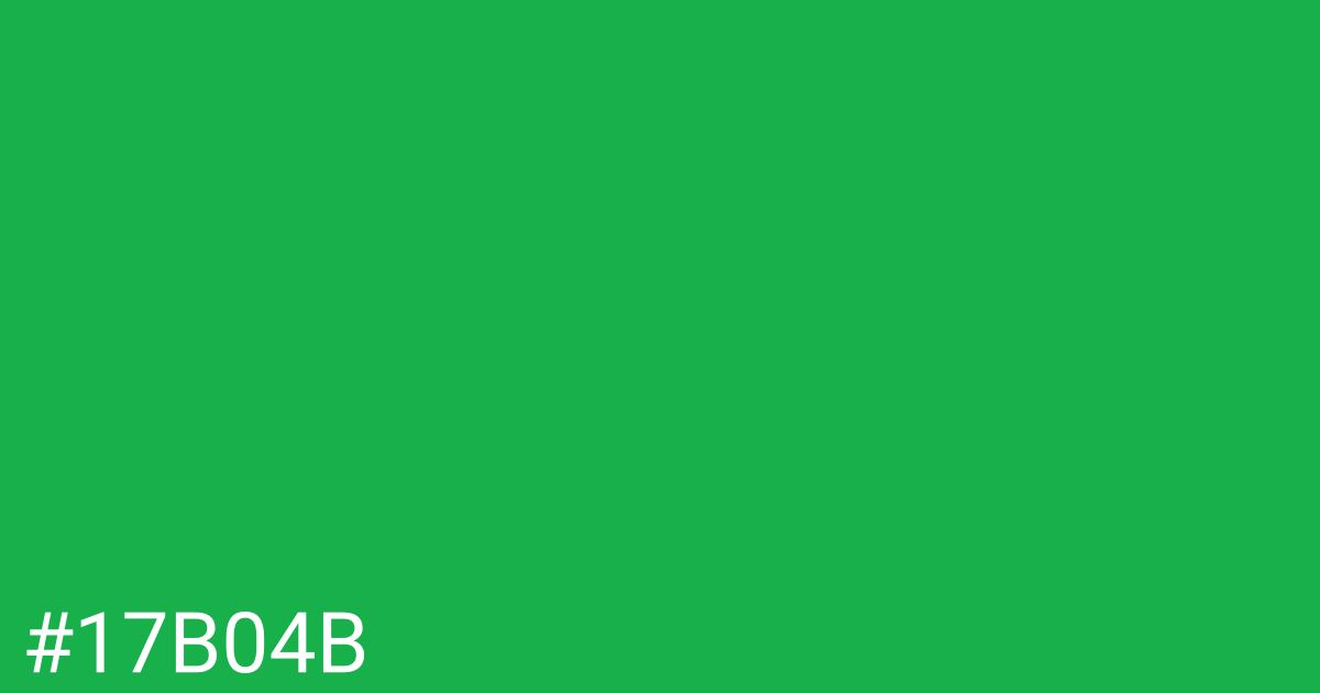 Hex color #17b04b graphic