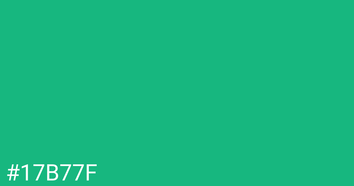 Hex color #17b77f graphic