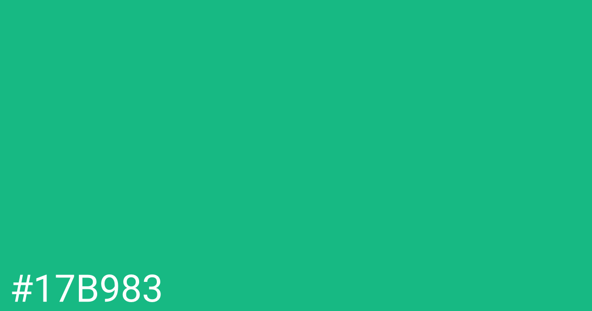 Hex color #17b983 graphic