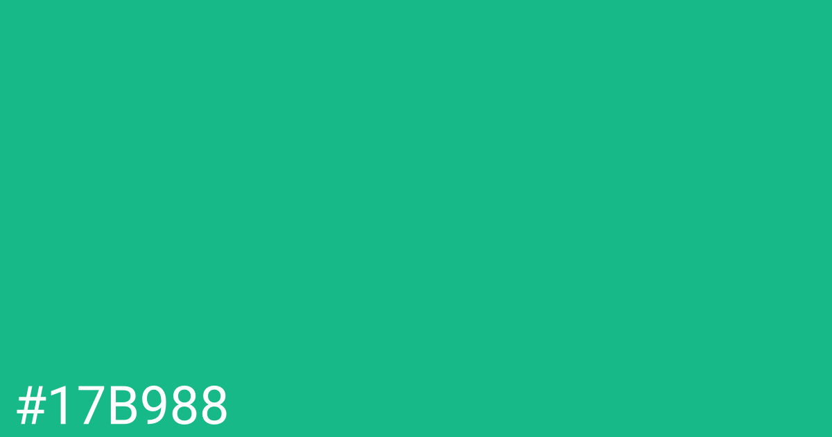 Hex color #17b988 graphic