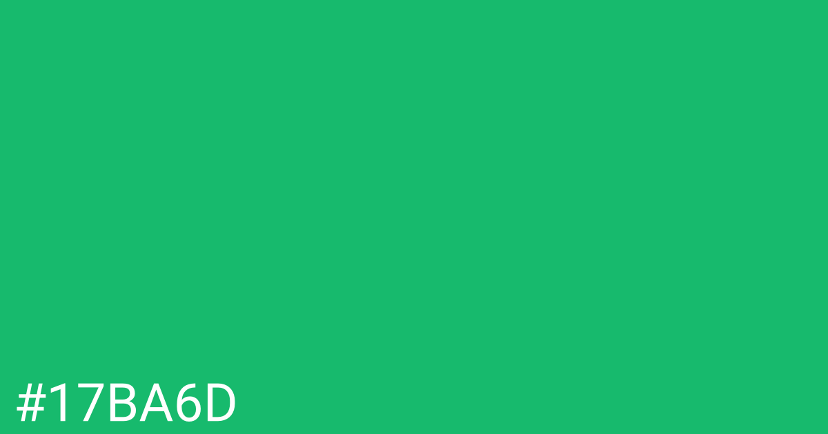 Hex color #17ba6d graphic