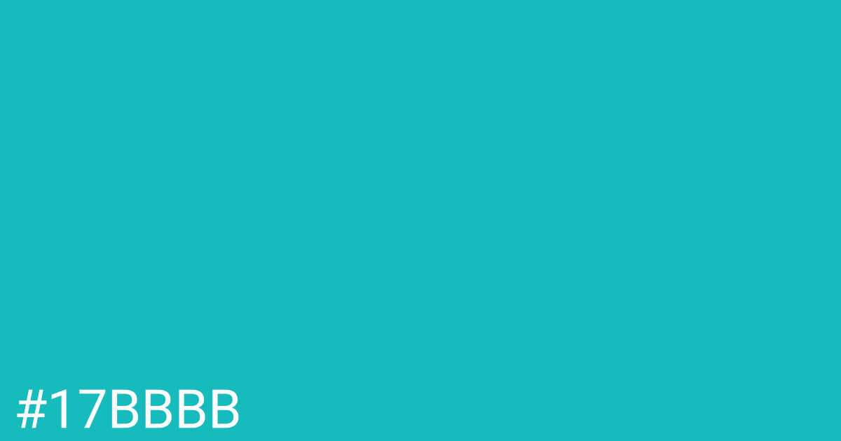 Hex color #17bbbb graphic