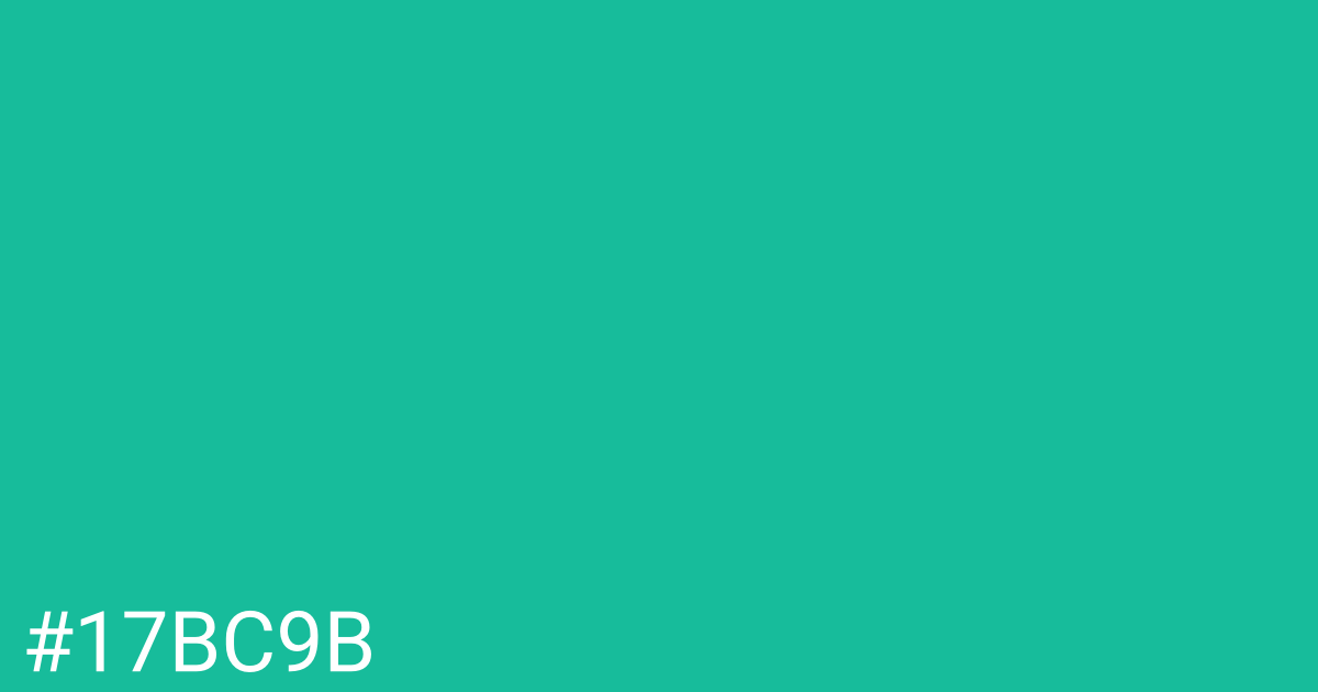 Hex color #17bc9b graphic