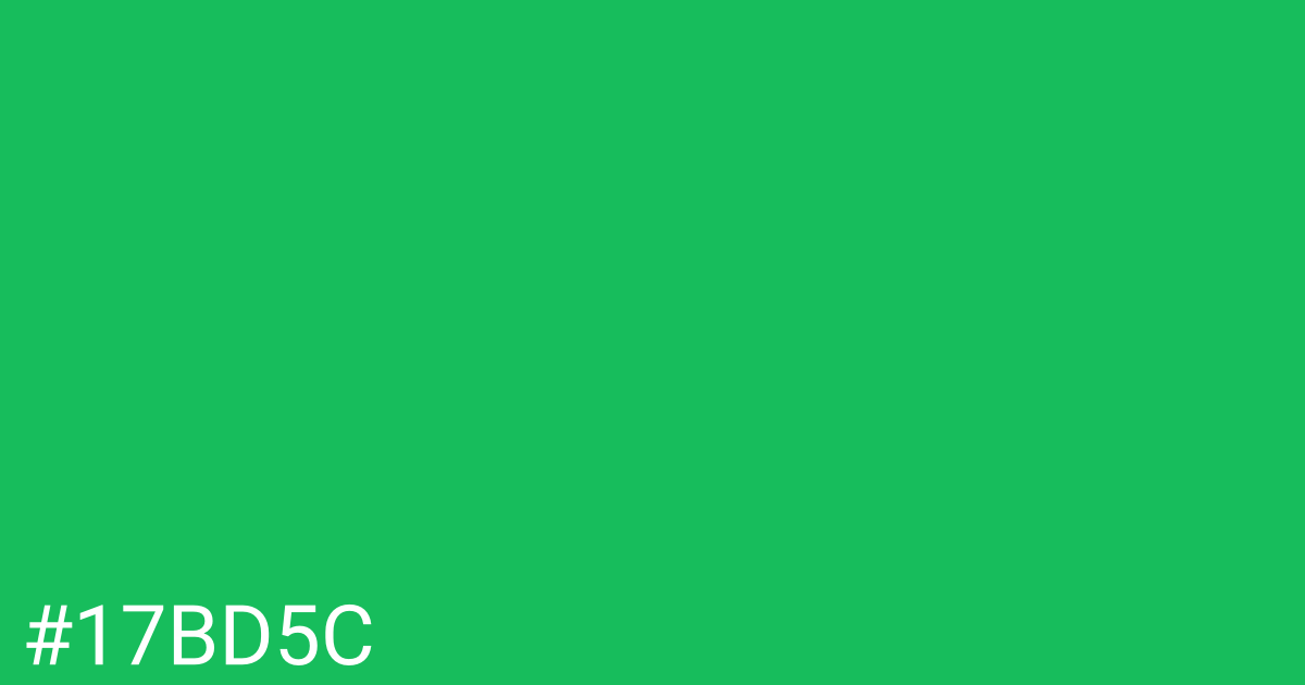 Hex color #17bd5c graphic