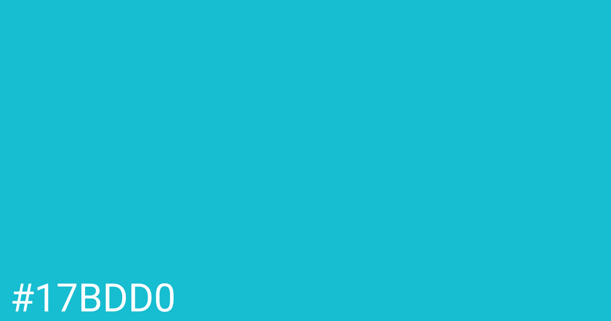 Hex color #17bdd0 graphic
