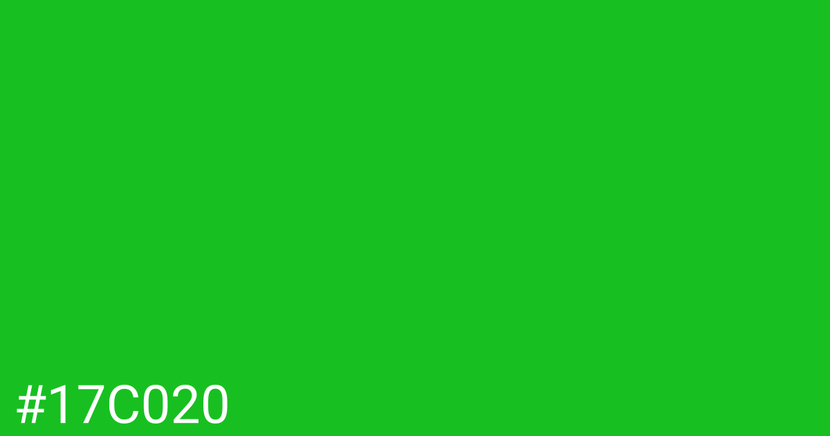 Hex color #17c020 graphic