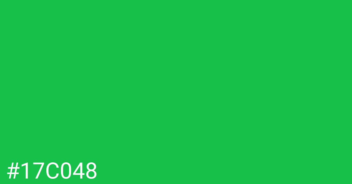 Hex color #17c048 graphic