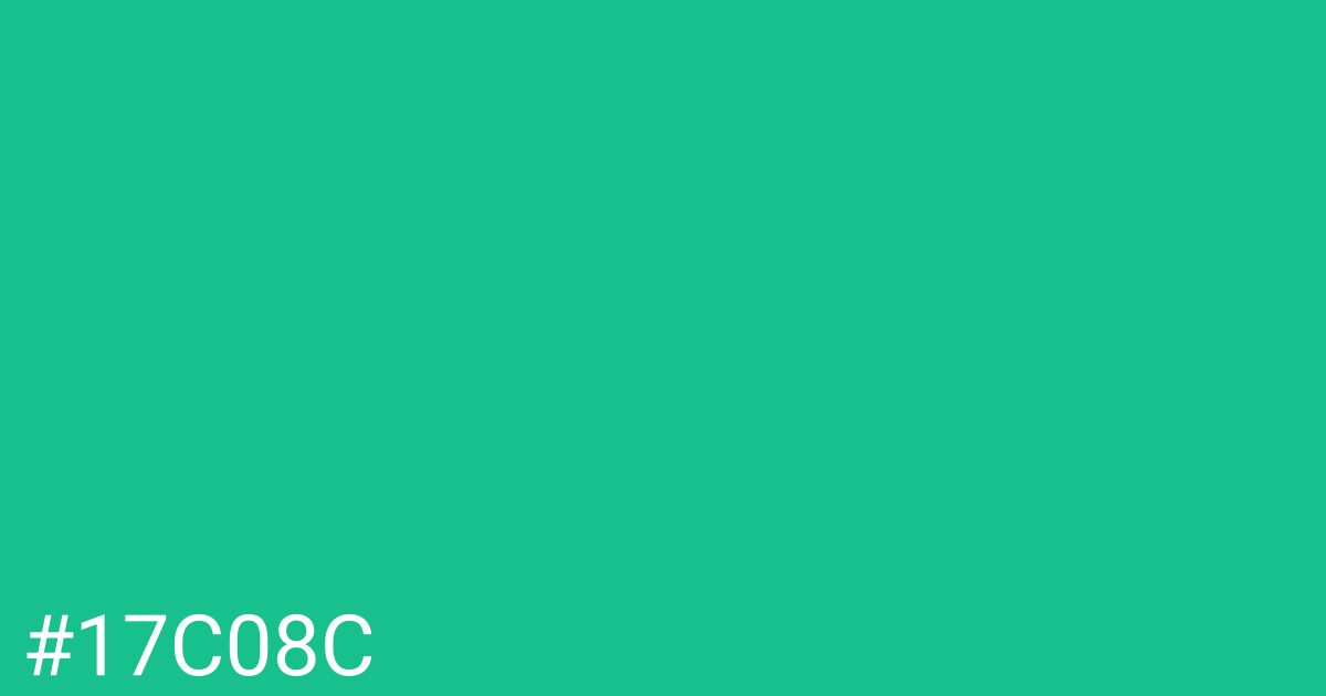 Hex color #17c08c graphic