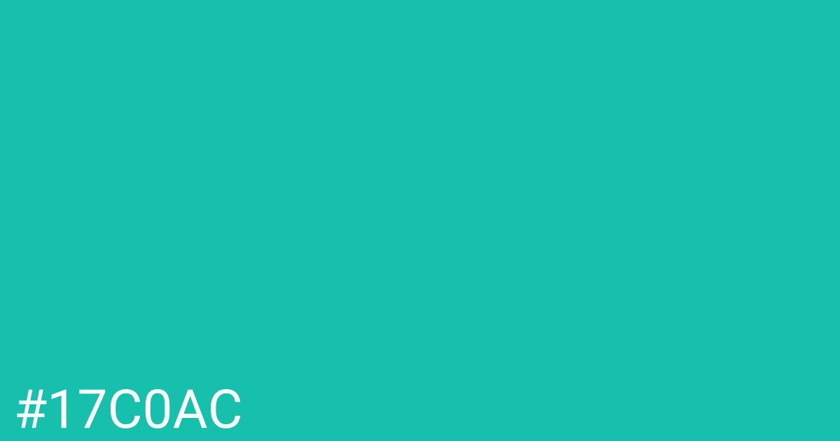 Hex color #17c0ac graphic