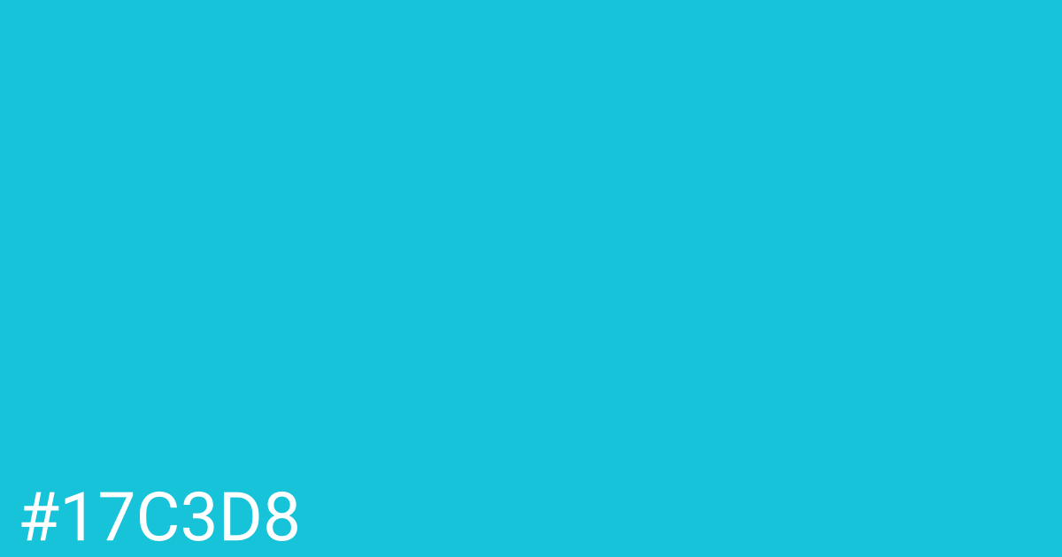Hex color #17c3d8 graphic