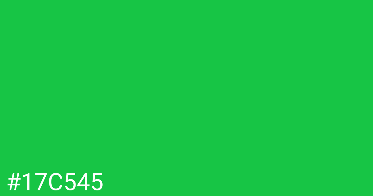 Hex color #17c545 graphic