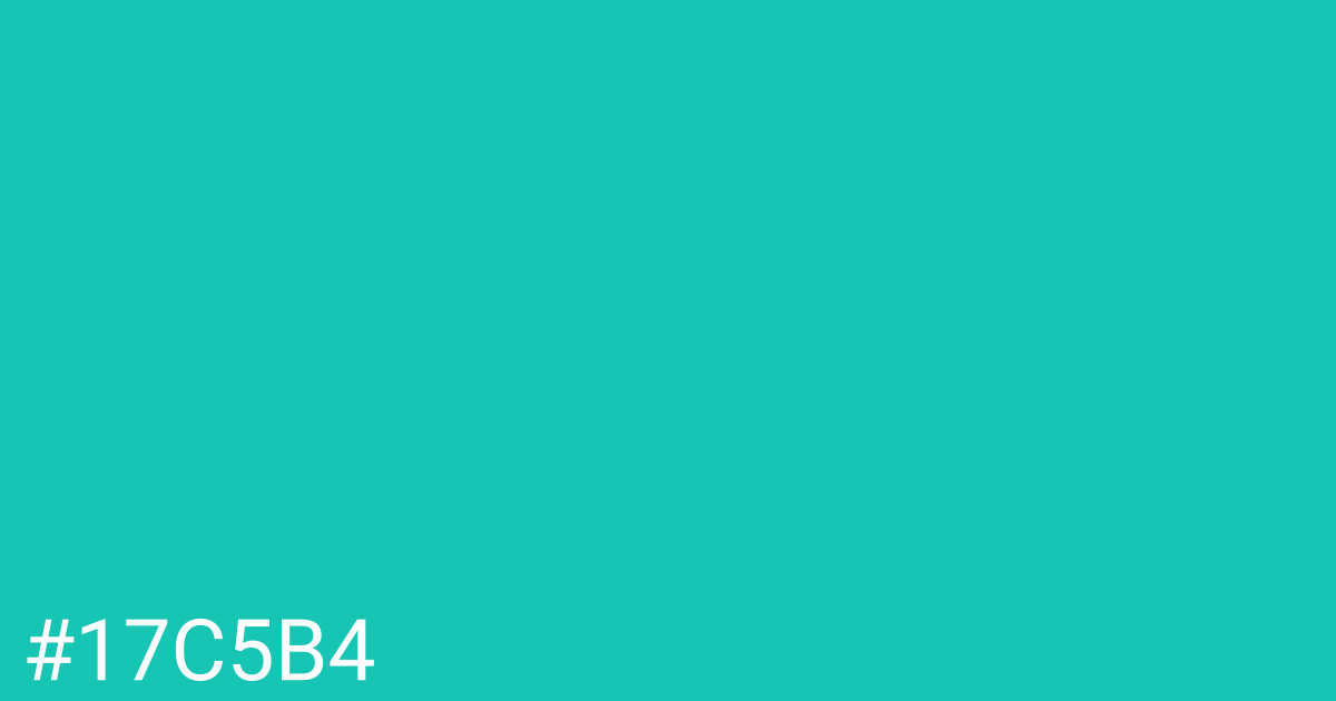 Hex color #17c5b4 graphic