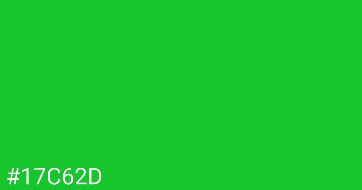 Hex color #17c62d graphic