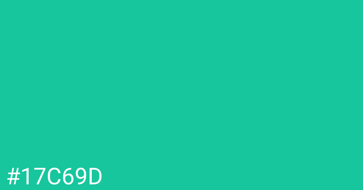 Hex color #17c69d graphic