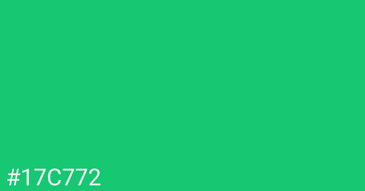 Hex color #17c772 graphic