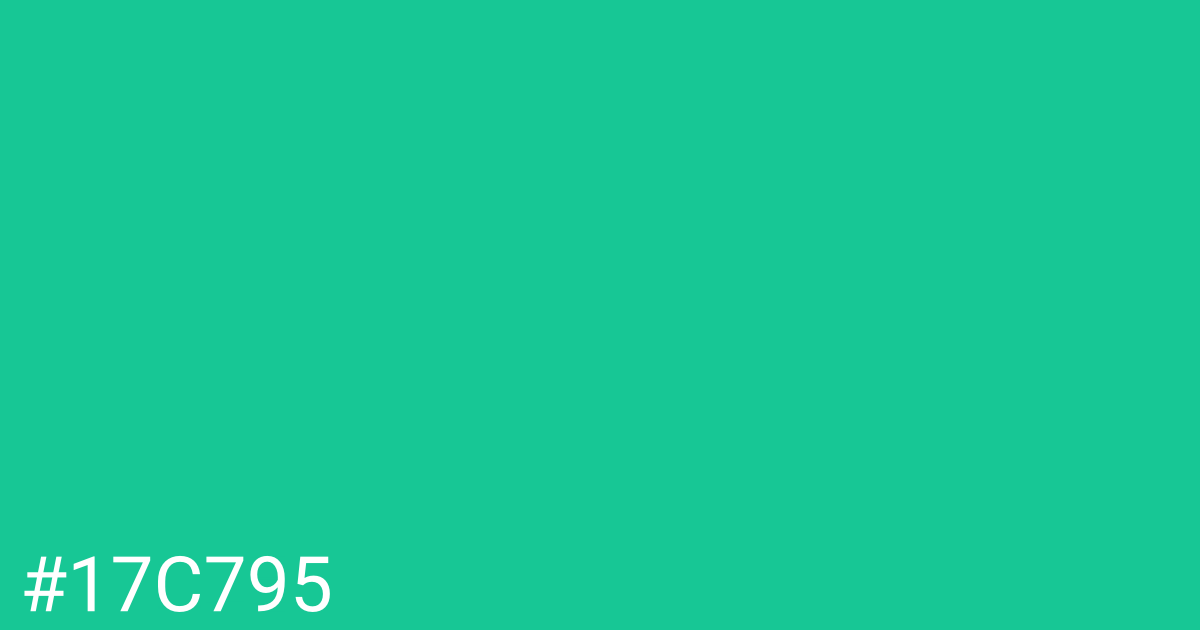Hex color #17c795 graphic