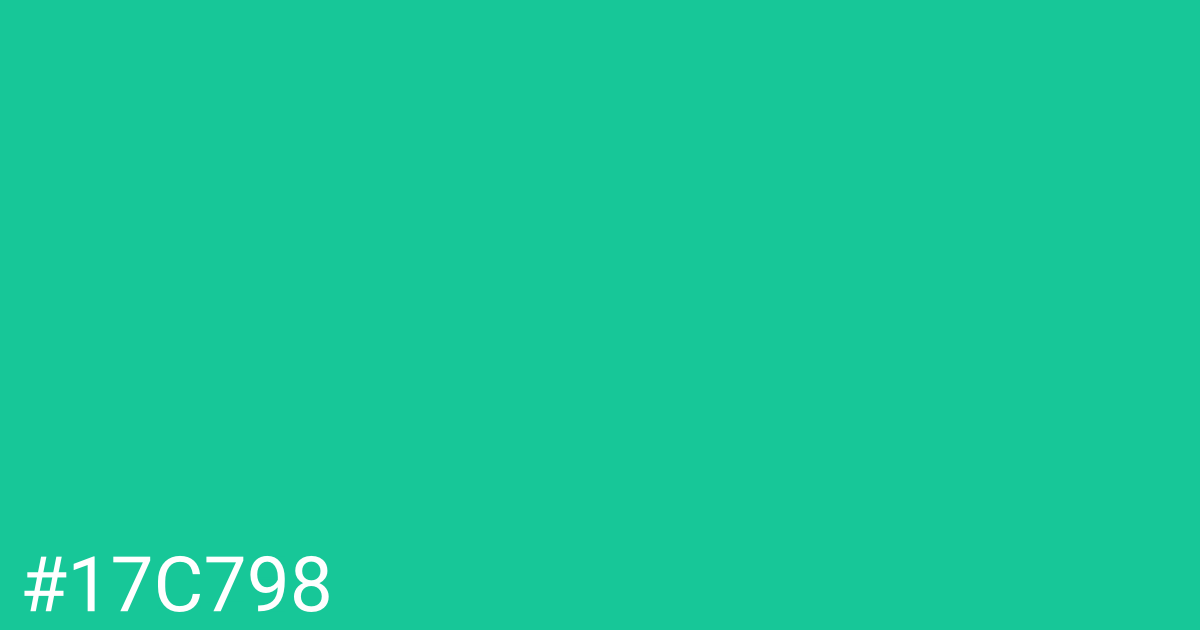 Hex color #17c798 graphic