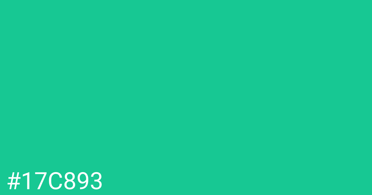 Hex color #17c893 graphic