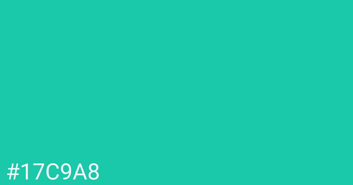Hex color #17c9a8 graphic