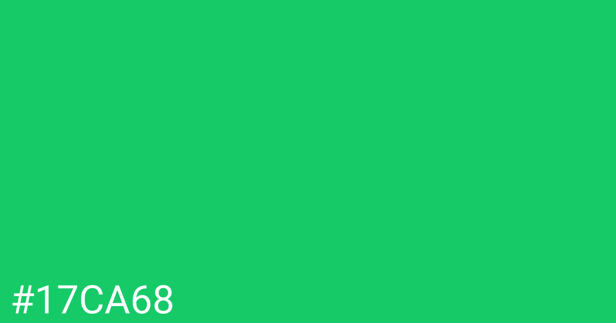 Hex color #17ca68 graphic
