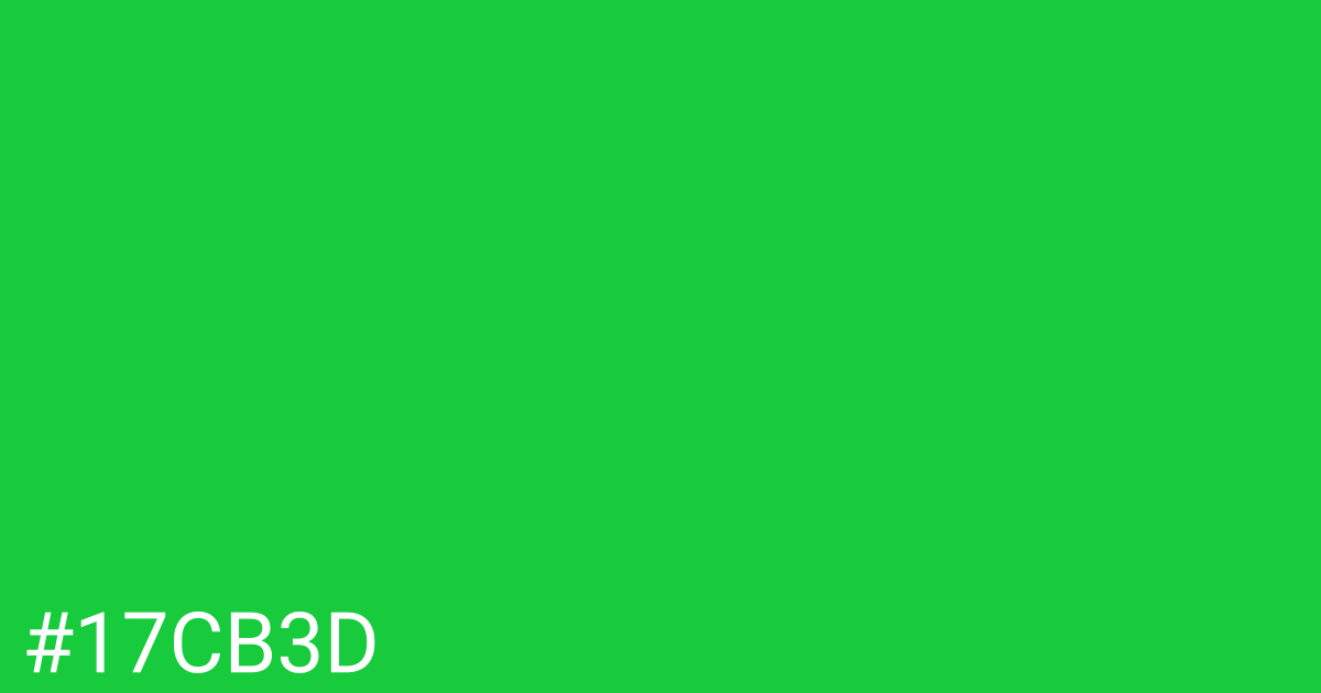 Hex color #17cb3d graphic