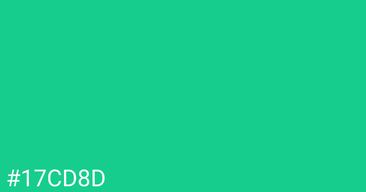 Hex color #17cd8d graphic