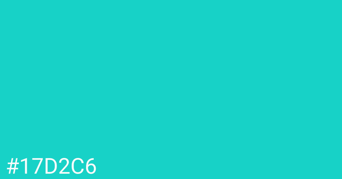 Hex color #17d2c6 graphic