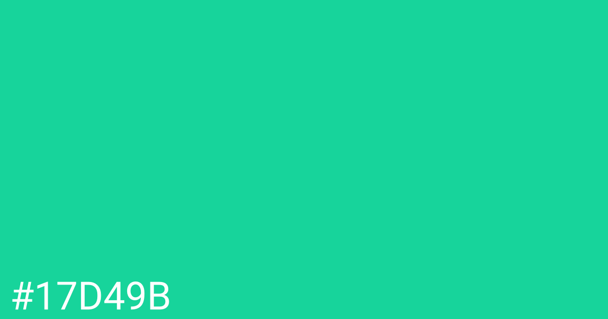 Hex color #17d49b graphic