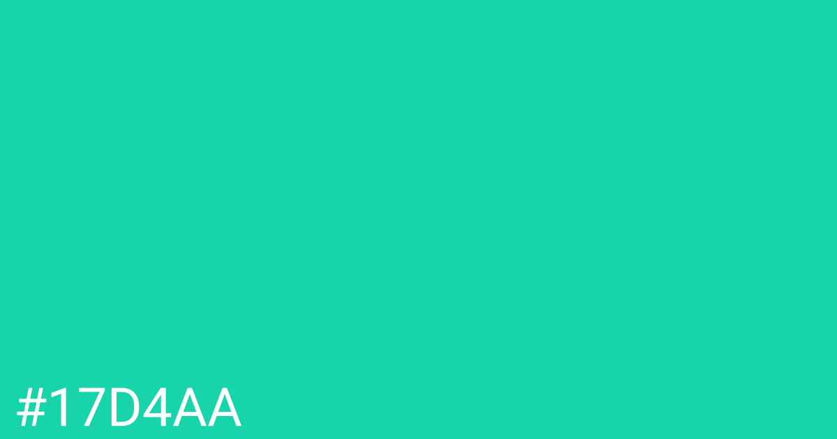 Hex color #17d4aa graphic