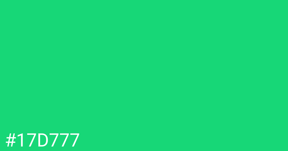 Hex color #17d777 graphic
