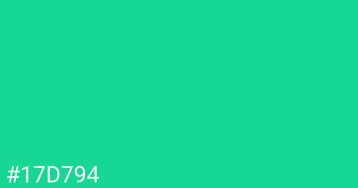 Hex color #17d794 graphic