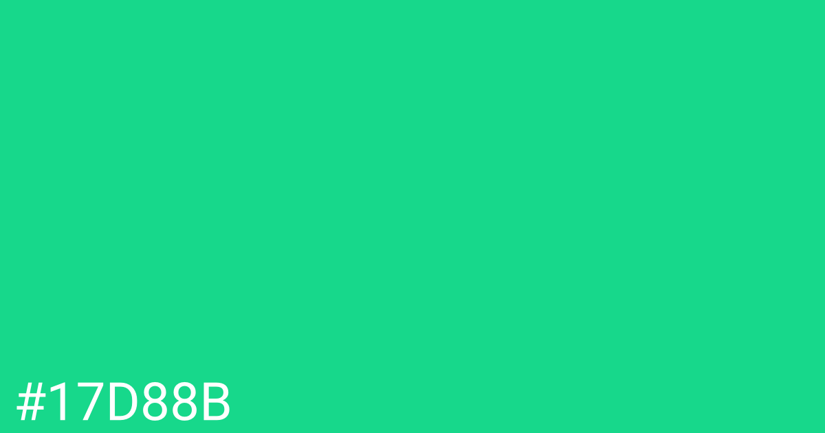 Hex color #17d88b graphic