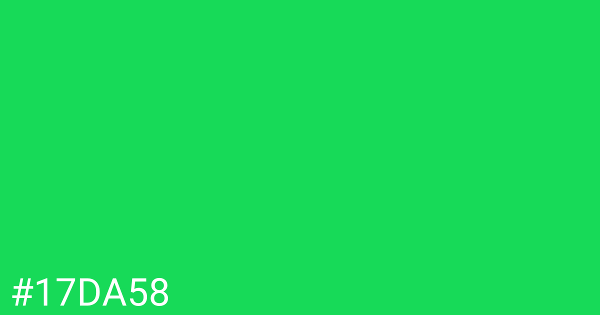 Hex color #17da58 graphic