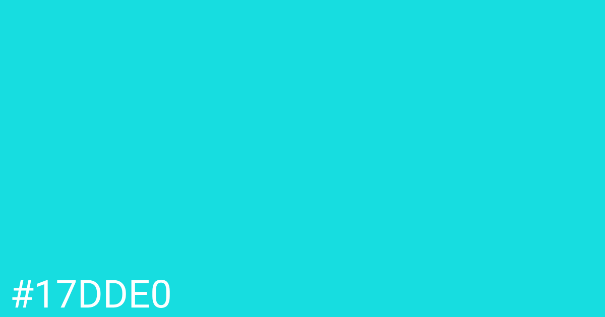 Hex color #17dde0 graphic