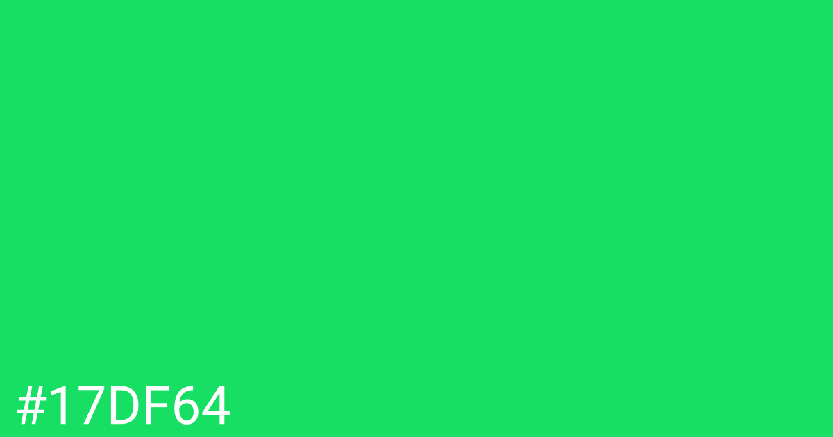 Hex color #17df64 graphic