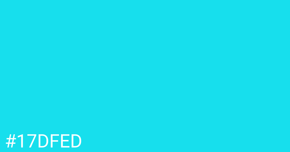 Hex color #17dfed graphic