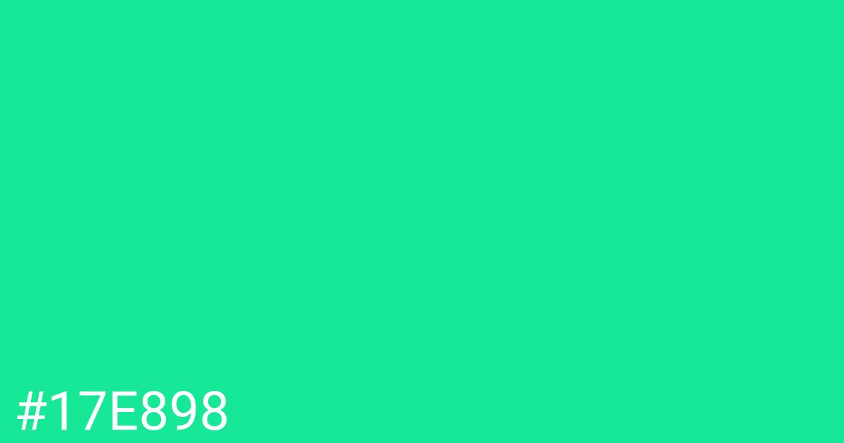 Hex color #17e898 graphic