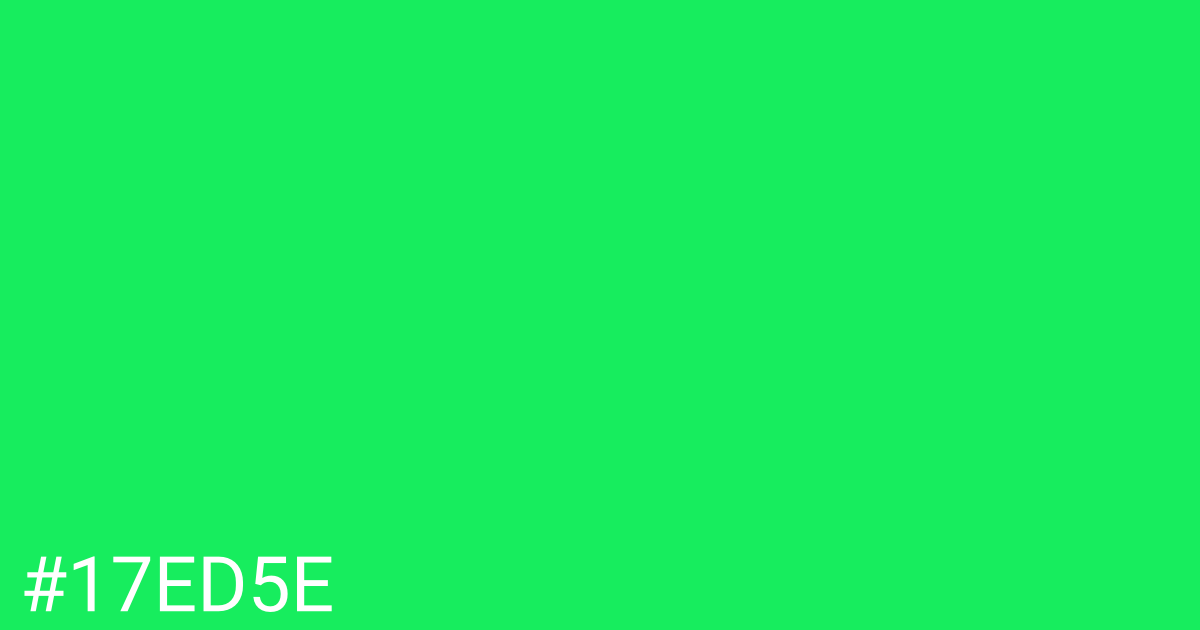 Hex color #17ed5e graphic