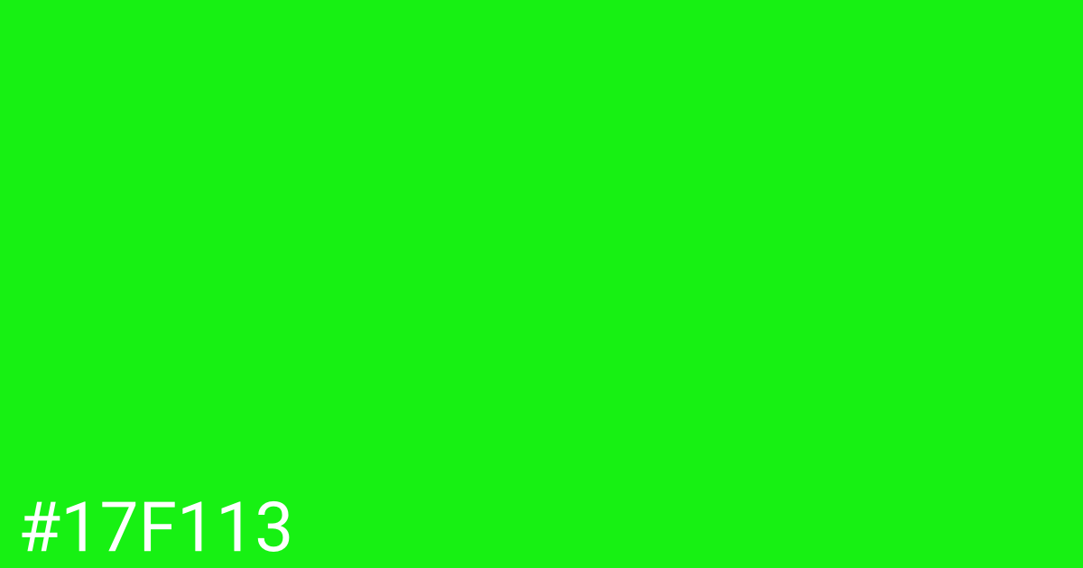 Hex color #17f113 graphic