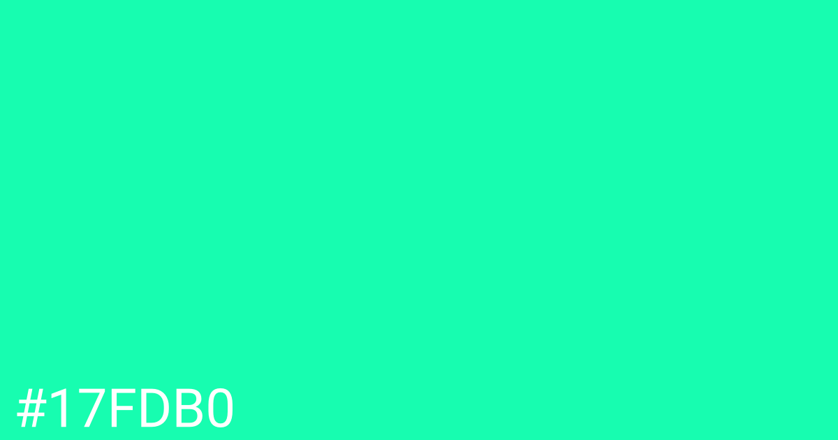 Hex color #17fdb0 graphic