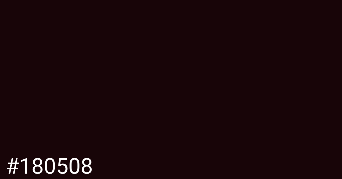 Hex color #180508 graphic