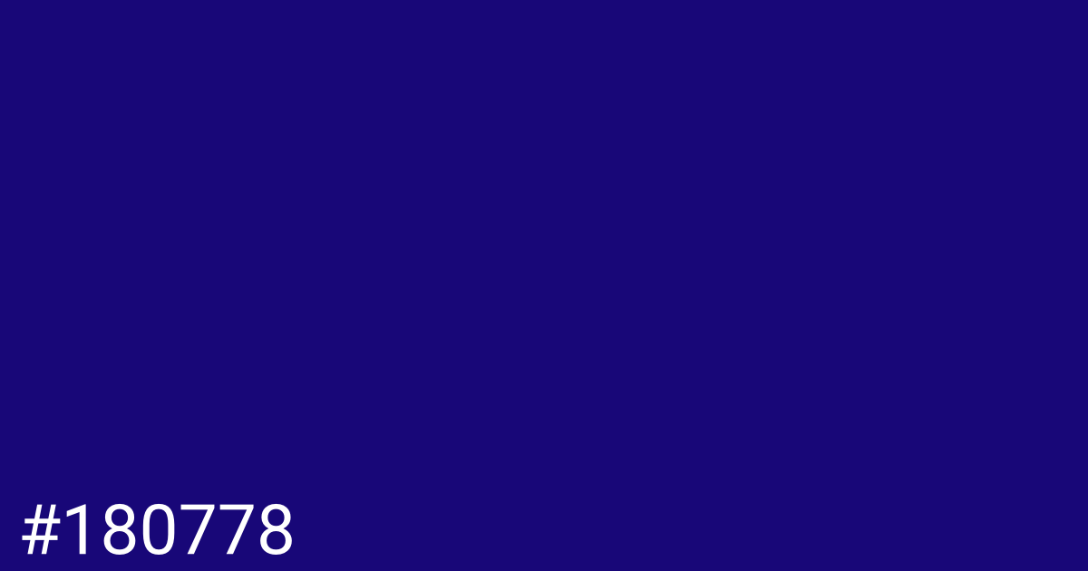 Hex color #180778 graphic