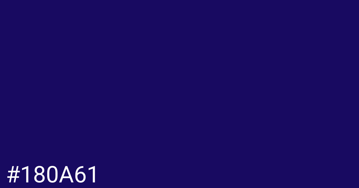 Hex color #180a61 graphic