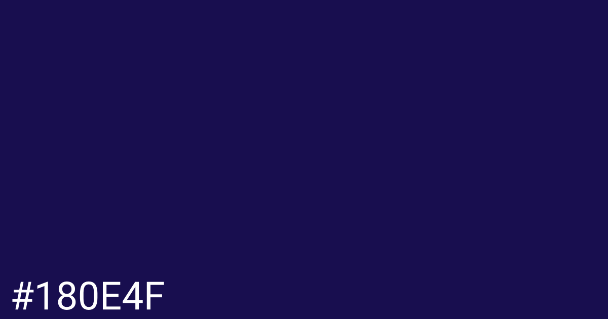 Hex color #180e4f graphic