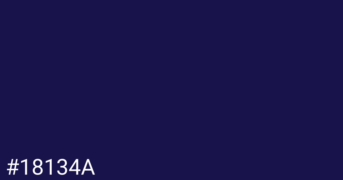 Hex color #18134a graphic