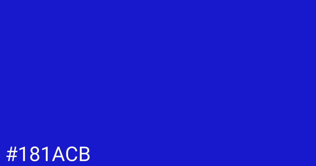 Hex color #181acb graphic
