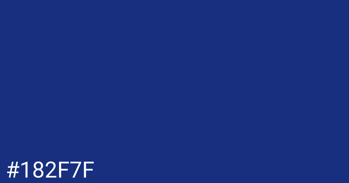 Hex color #182f7f graphic