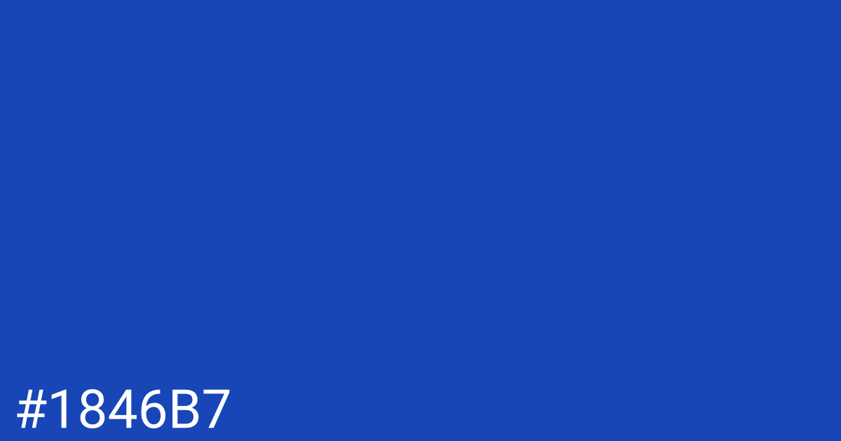 Hex color #1846b7 graphic
