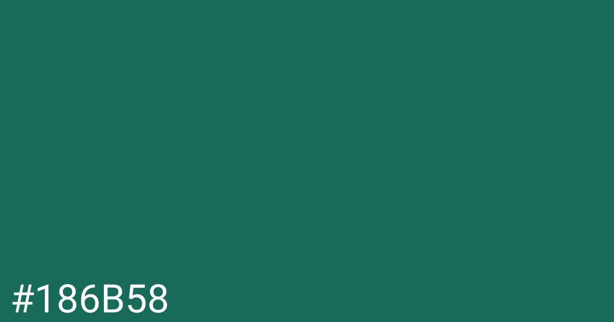 Hex color #186b58 graphic