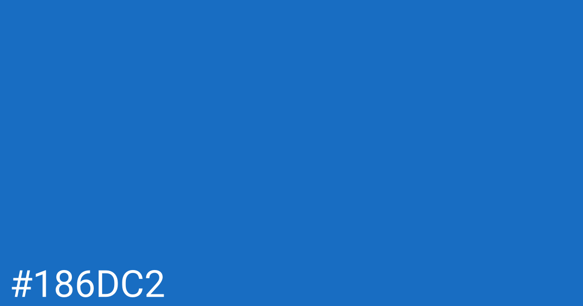 Hex color #186dc2 graphic